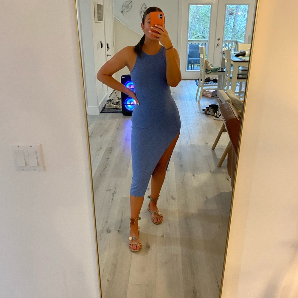 Blue bodycon dress